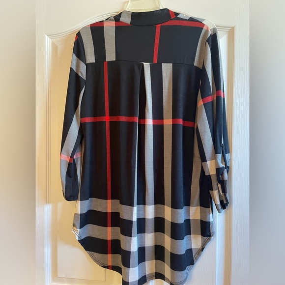 Women’s Black/Red/White Blouse - Picture 2 of 2